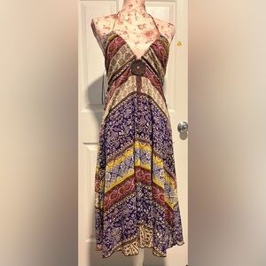 Bohemian Maternity Halter Dress